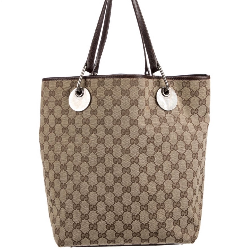 Large Gucci Canvas Eclipse Tote - image 2